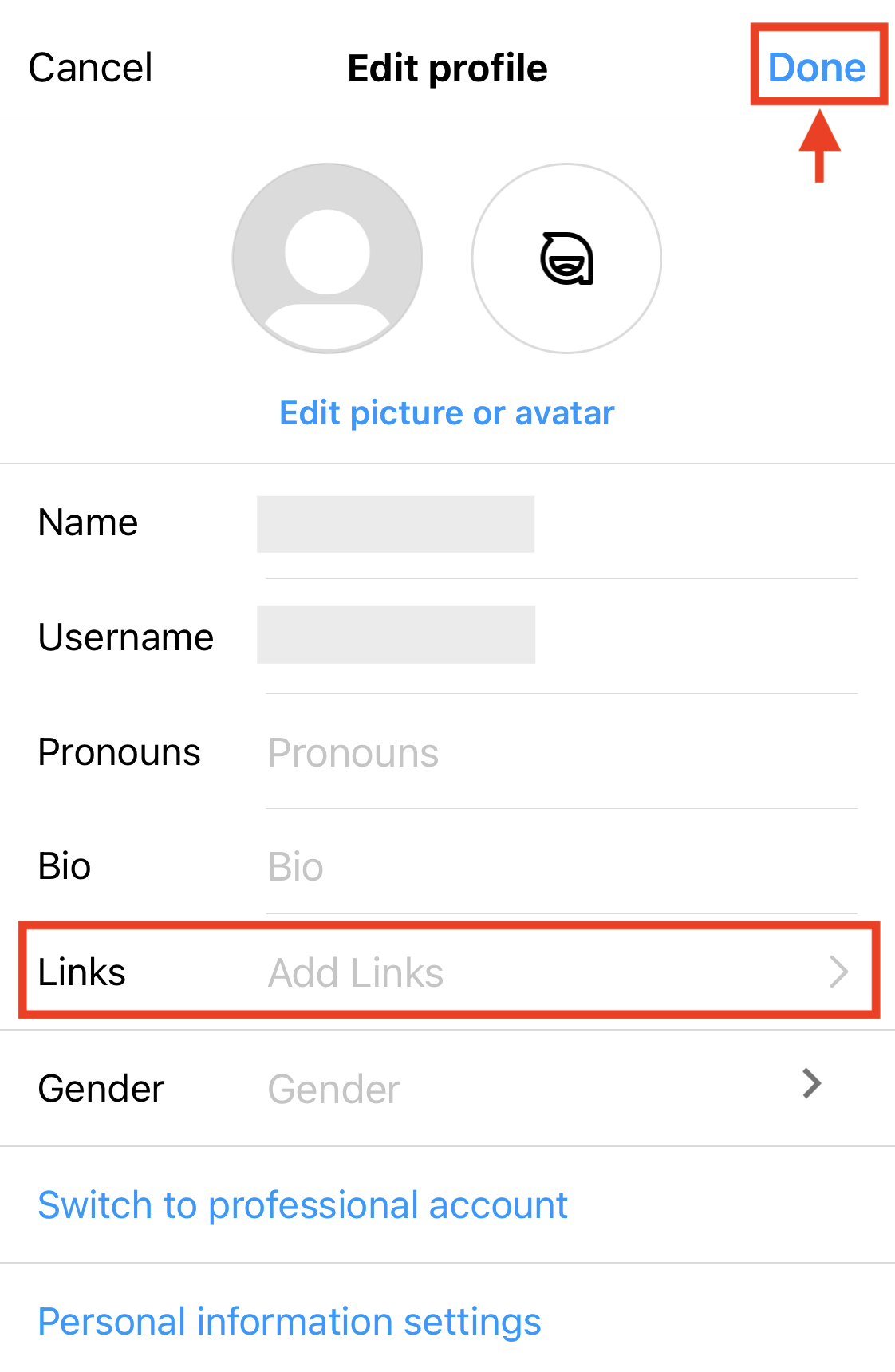 Instagramプロフィール